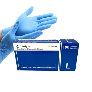 thinkpac Blue Nitrile Gloves TouchCare (Large) - 1000pcs