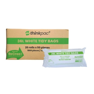 thinkpac 36L Kitchen Tidy Liner - White (1000pcs/ctn)