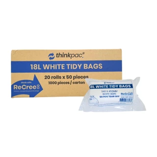 thinkpac 18L White Kitchen Tidy Liner - 1000pcs