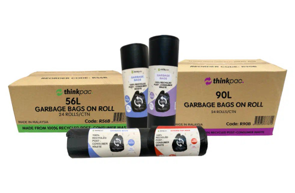 72L ROLL Retail Black Bin Liner - 24 rolls