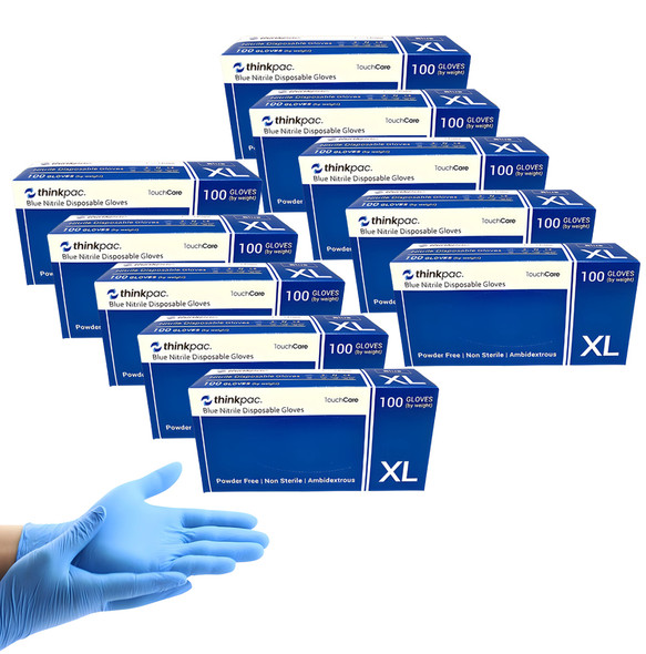 thinkpac Blue Nitrile Gloves TouchCare (Extra Large) - 1000pcs