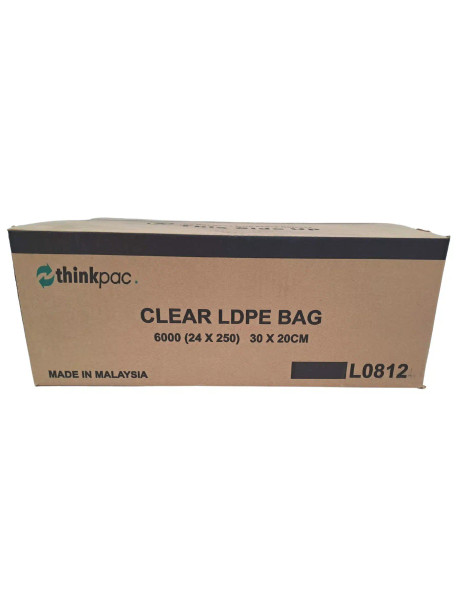 thinkpac Clear LDPE Bags 20 x 30cm - 6000pcs