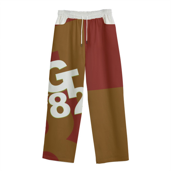ReefaHawk burgundy/brwnStraight Casual Pants | 245GSM Cotton
