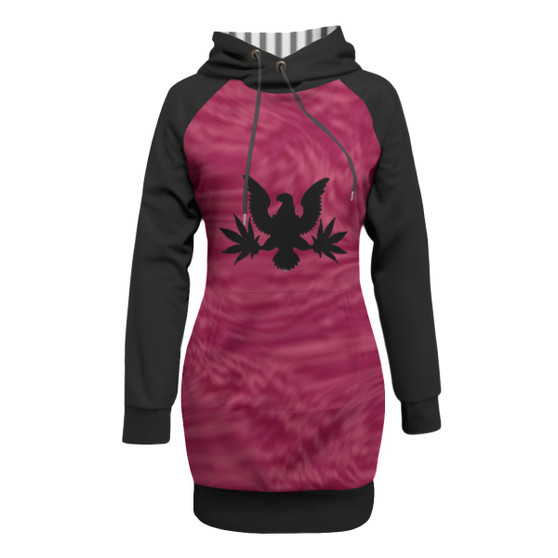 BURGUNDY/BLK DRESS HOODIE