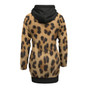 LEOPARD/BLK HOODIE DRESS