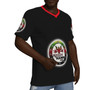 BLK T/RED COLLAR LOGOED OUT