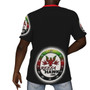 BLK T/RED COLLAR LOGOED OUT