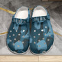 MULTI BLU CAMO CLOGS