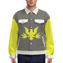 GREY/WHITE/YELLOW LAPEL JACKET