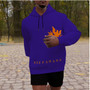 HEAVY FLEECE ROYAL BLU/ORANGE HOODIE