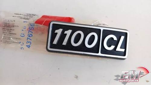 Metal Emblem 1100 CL fits Fiat 128 4376756 Genuine View Front
