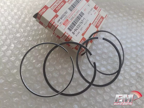 4x Piston Rings Set fits Isuzu 4EC1 Opel Vauxhall 15D 15TD STD 76mm Genuine 8943327671 View Front