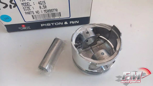 4x Piston fits Mitsubishi Hyundai 4G15 engine 76mm Bore +0.50mm Oversize MD099770 View Rear