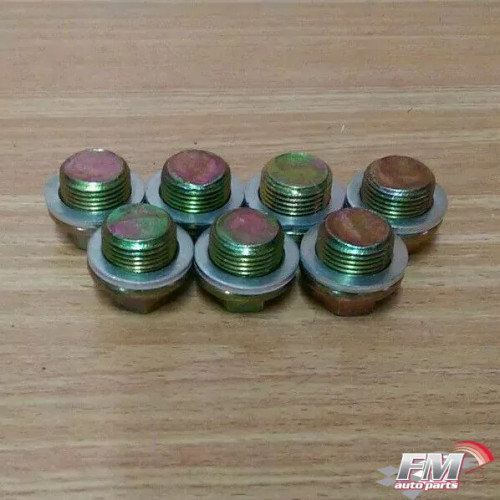7x Oil Pan Sump Drain Plug Bolt with Gasket Washer M20 X 1.5 Tray Drain Bolt 8070-20010 View Front