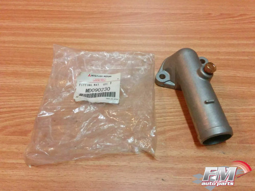 Thermostat Cover fits Mitsubishi Eterna Galant Sigma E15A E32A GSR 4G37 engine MD090230 View Front