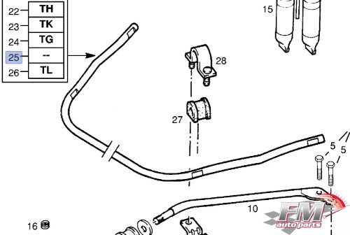 Sway Stabilizer Bar Front fits Opel Vauxhall Corsa B 20mm 9191461 Genuine View Front
