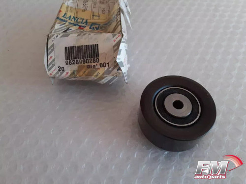 Belt Idler Pulley fits Fiat Scudo Peugeot Partner Expert 9628990280 Genuine View Front