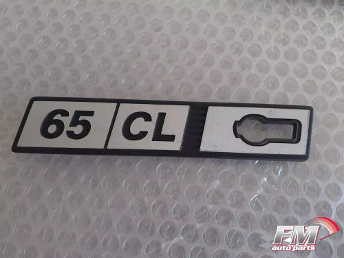Emblem 65 CL Left Metal fits Fiat Ritmo Genuine 65CL-Metal View Front