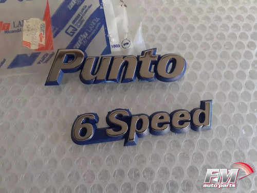 Emblem Punto 6 Speed (Broken) fits Fiat Punto 7795403 Genuine View Front