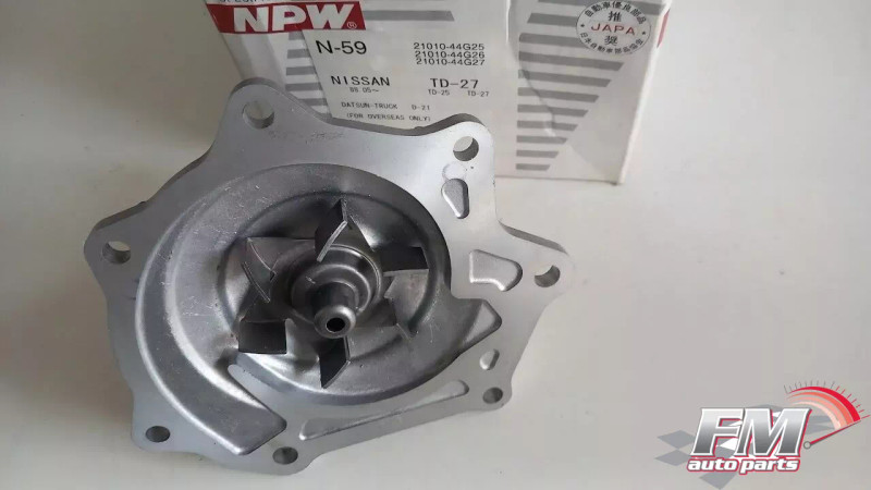 Water Pump fits Nissan Truck D21 TD25 TD27 N-59 View Rear