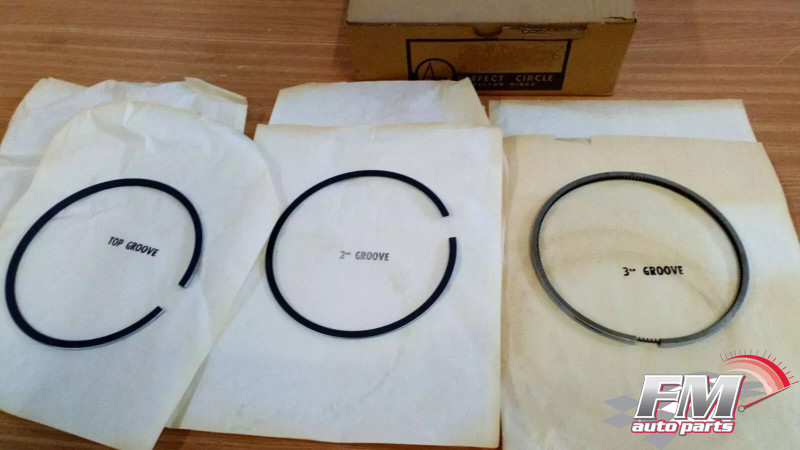 2 Cylinder Piston Rings Set fits Caterpillar D353 G353 F379 D398 G379 G398 PC40538 View Front