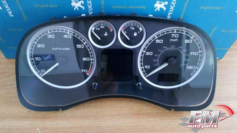 Instrument Cluster fits Peugeot 307 6104ZQ Genuine View Rear