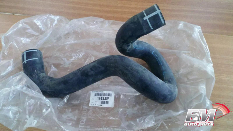 Radiator Hose Upper fits Peugeot 307 HDi Diesel 1343EV Genuine View Front