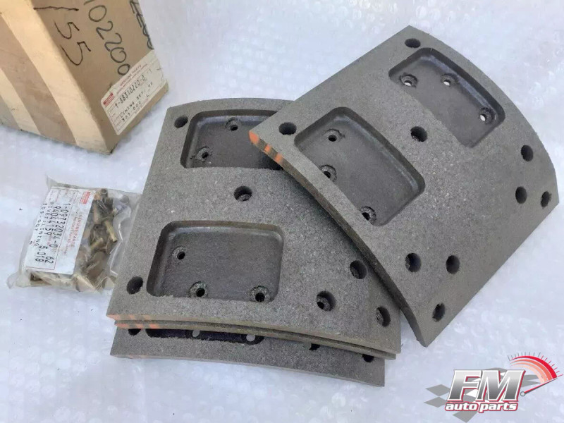Brake Shoes Lining Set Rear fits Isuzu Truck Bus LT 1883102200 Genuine View Front