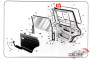 Door Seal Weatherstrip Rear Left fits Lancia Beta Coupe 82312737 Genuine View Rear