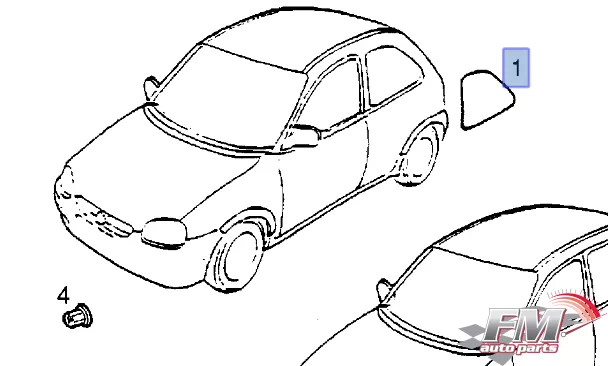 Window Rear Quarter Left Fixed Clear fits Opel Vauxhall Corsa B 90388907 Genuine Window Rear Quarter Left Fixed Clear fits Opel Vauxhall Corsa B 90388907 Genuine