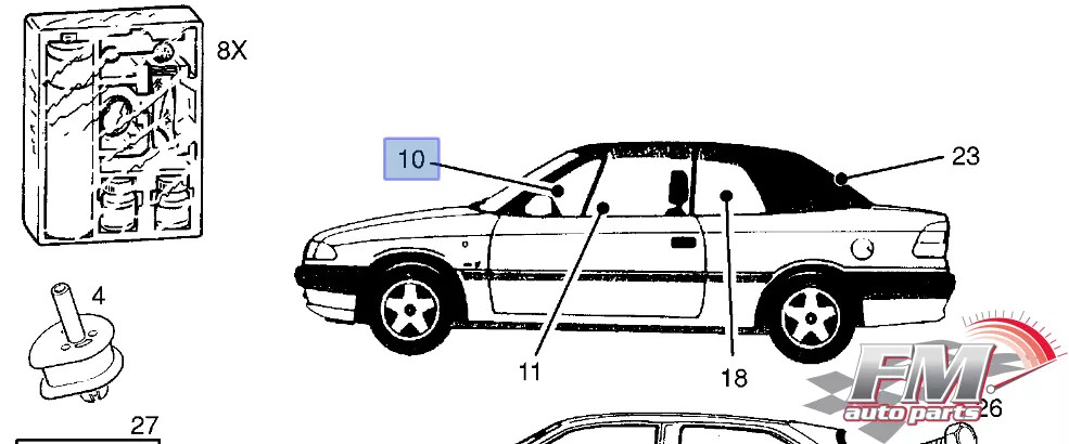 Window Front Door Left Green Tint fits Opel Vauxhall Astra F Convertible 53 F08 90512809 Window Front Door Left Green Tint fits Opel Vauxhall Astra F Convertible 53 F08 90512809