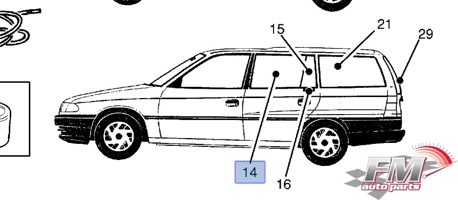 Window Rear Door Right Green Tinted fits Opel Vauxhall Astra F Classic Genuine 90360438 Window Rear Door Right Green Tinted fits Opel Vauxhall Astra F Classic Genuine 90360438
