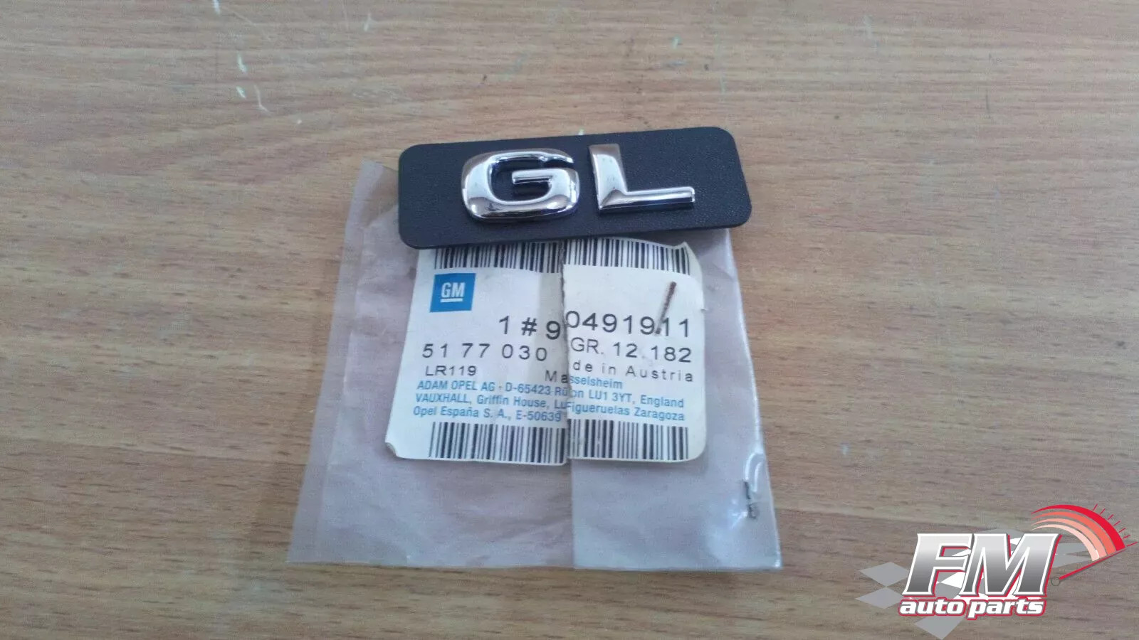 Badge GL fits Opel Vauxhall Omega B 90491911 Genuine Badge GL fits Opel Vauxhall Omega B 90491911 Genuine