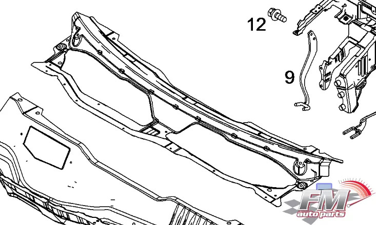 Panel Scuttle Upper RHD fits Opel Vauxhall Antara 96621613 Genuine Panel Scuttle Upper RHD fits Opel Vauxhall Antara 96621613 Genuine