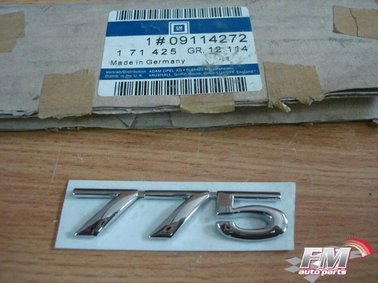 Nameplate Rear 775 fits Opel Vauxhall Combo B 71 F25 9114272 Genuine Nameplate Rear 775 fits Opel Vauxhall Combo B 71 F25 9114272 Genuine