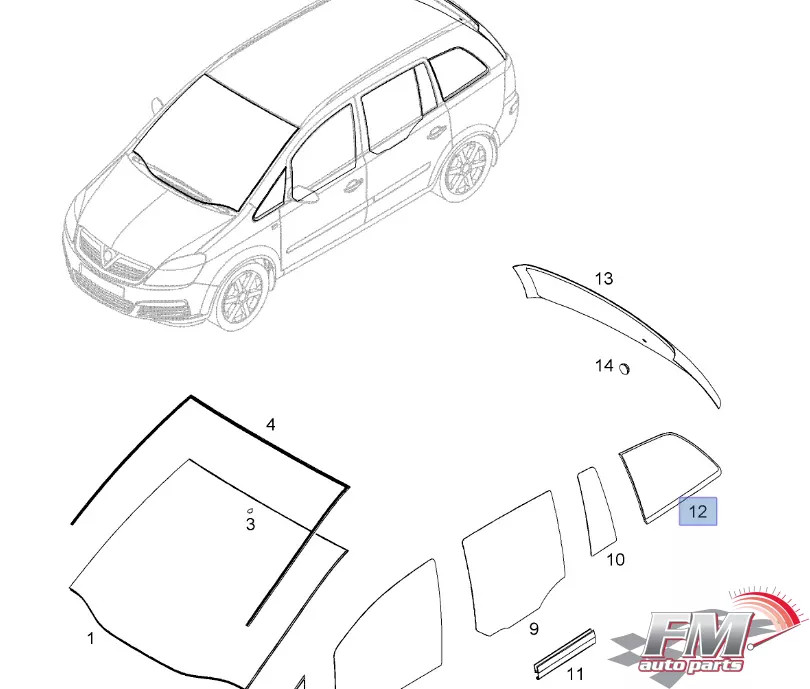 Window Rear Quarter Left fits Opel Vauxhall Zafira B 13123931 Genuine Window Rear Quarter Left fits Opel Vauxhall Zafira B 13123931 Genuine