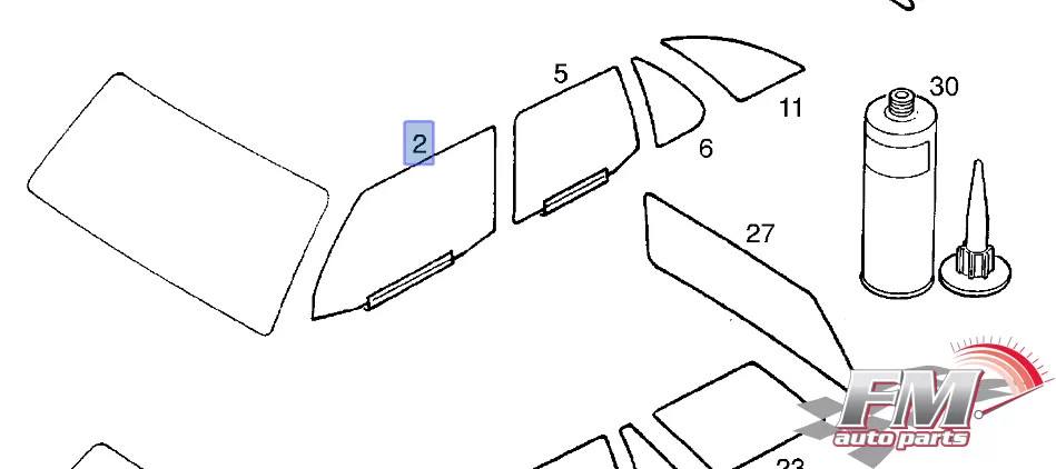 Window Front Right Bronze Tinted fits Opel Ascona C Vauxhall Cavalier Genuine 90160092 Window Front Right Bronze Tinted fits Opel Ascona C Vauxhall Cavalier Genuine 90160092
