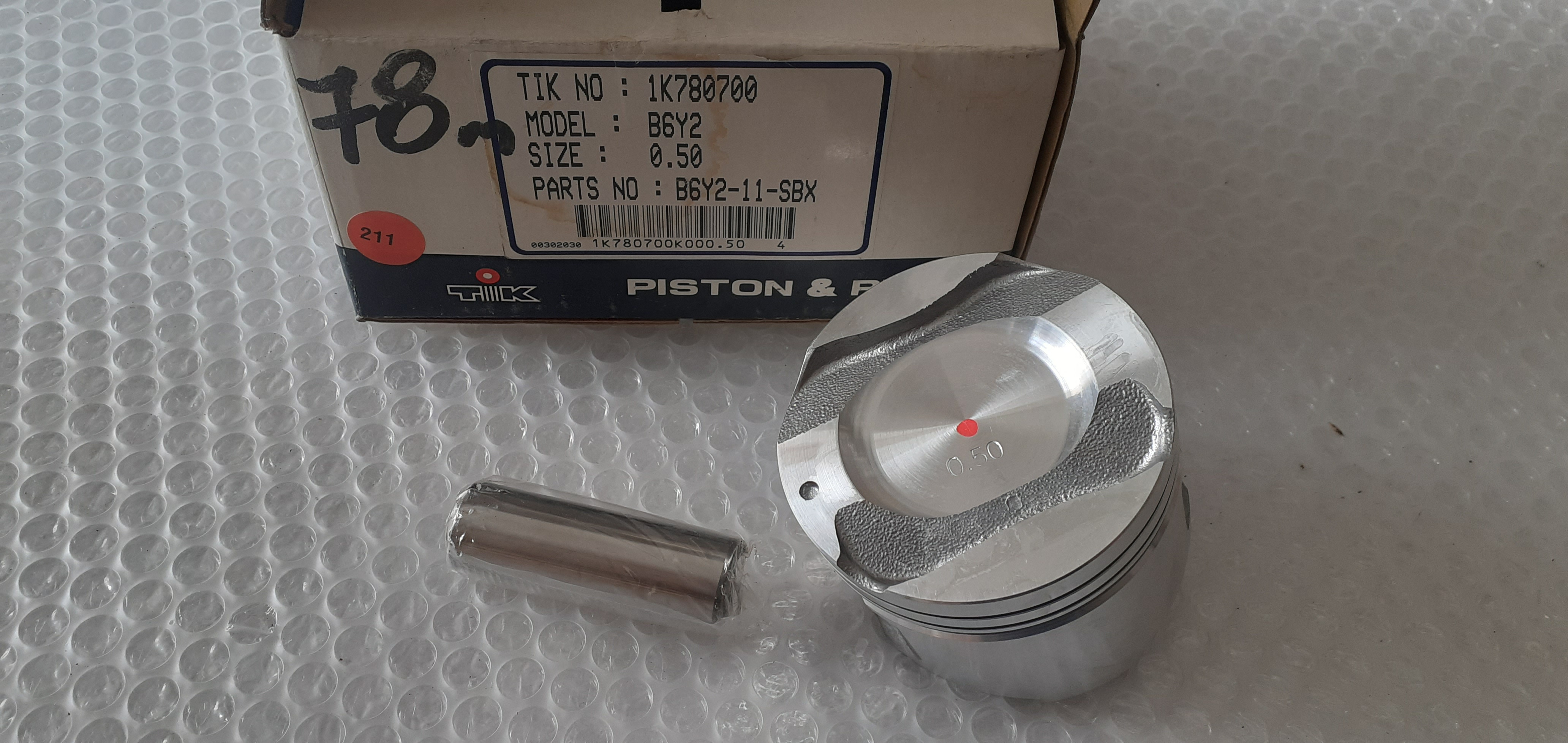 4x Piston fits Mazda B6 B6Y2 engine 78.50mm Bore Oversize +0.50mm B6Y2-11-SBX/50 4x Piston fits Mazda B6 B6Y2 engine 78.50mm Bore Oversize +0.50mm B6Y2-11-SBX/50