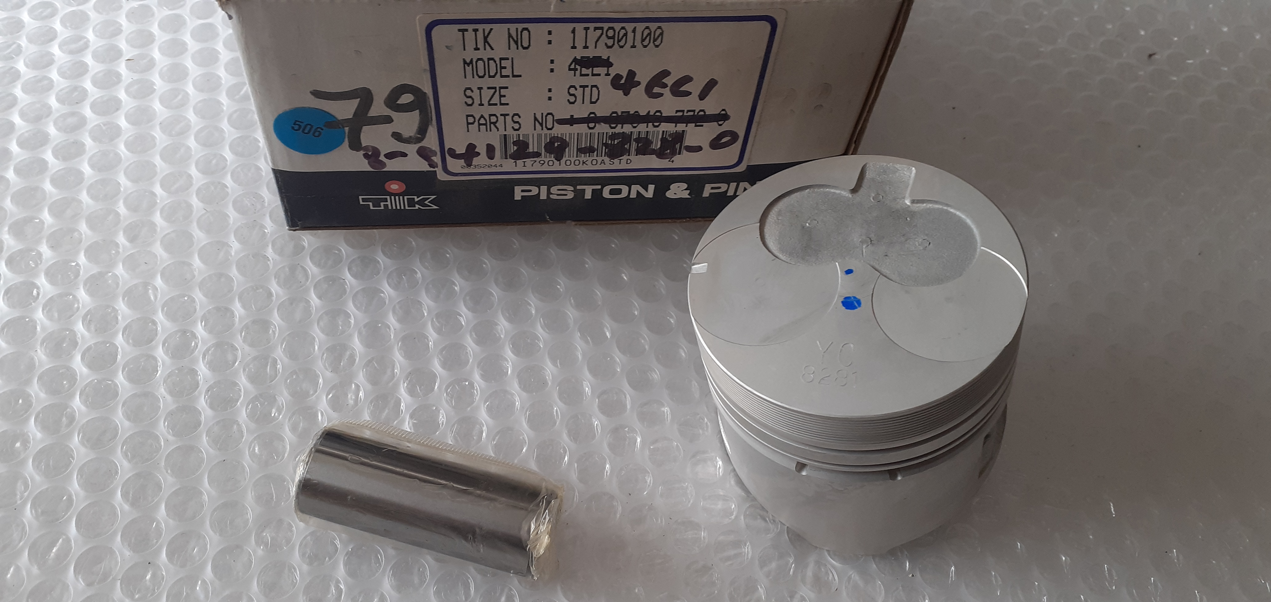 4x Piston fits Isuzu 4EC1 76mm Bore STD 8941298280 4x Piston fits Isuzu 4EC1 76mm Bore STD 8941298280