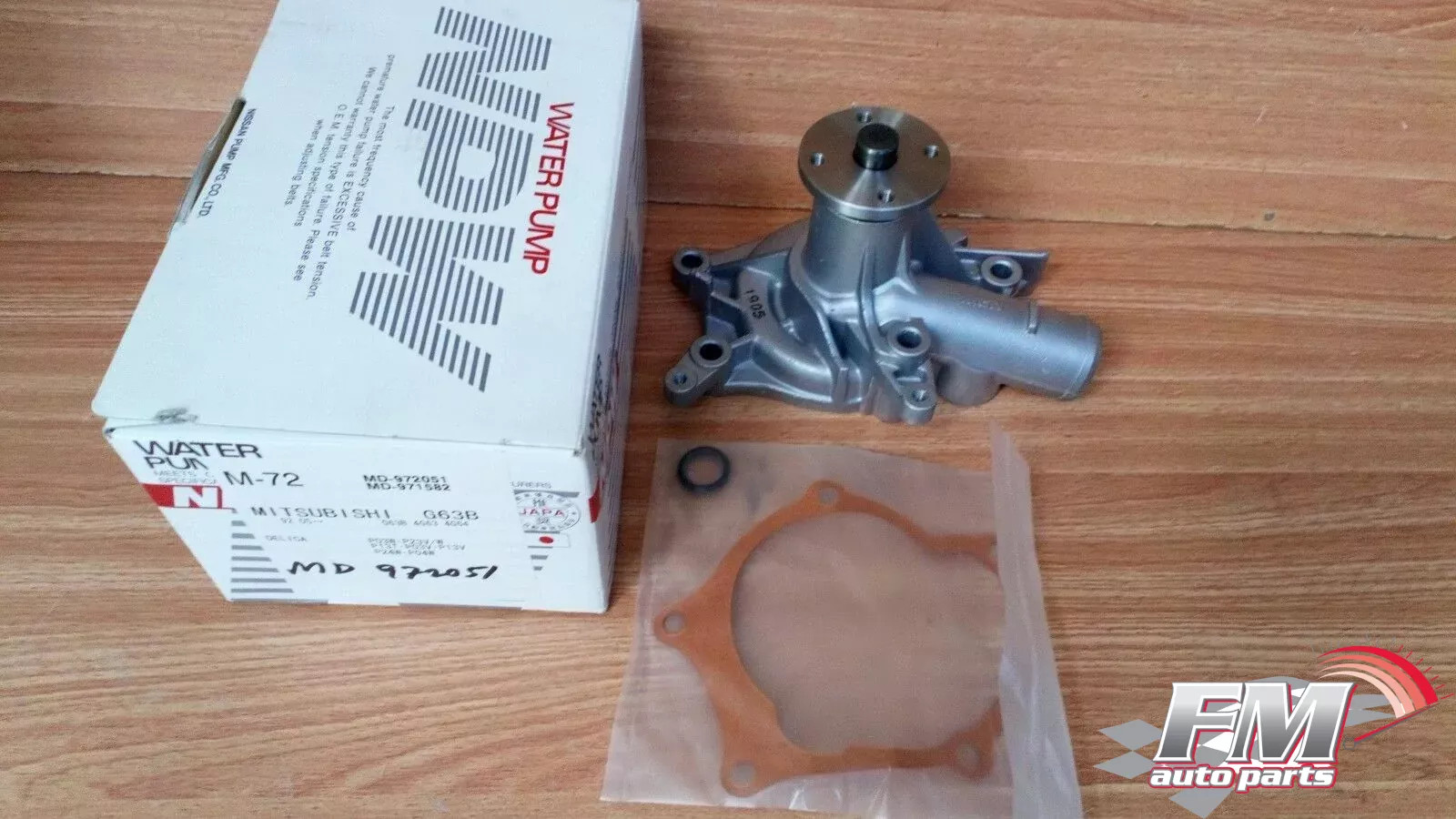 Water Pump fits Mitsubishi Delica Van L300 L200 Sportero Strada Triton Pajero J-MD-972051 Water Pump fits Mitsubishi Delica Van L300 L200 Sportero Strada Triton Pajero J-MD-972051