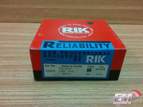 Piston Rings Set fits Toyota 1DZ Forklift 3CT 2.2 Diesel Camry Estima 86mm Bore 28993/STD Piston Rings Set fits Toyota 1DZ Forklift 3CT 2.2 Diesel Camry Estima 86mm Bore 28993/STD