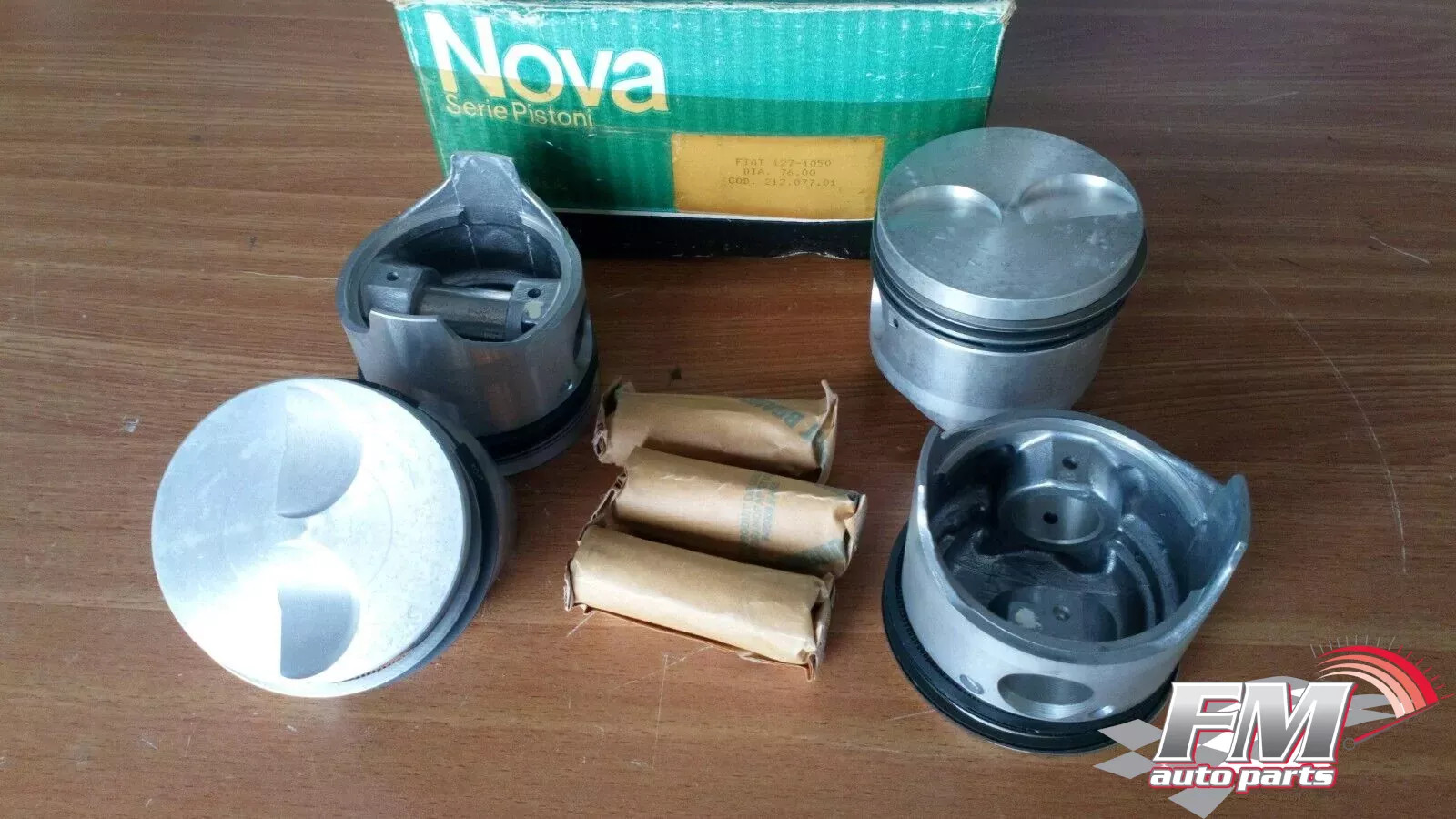 4x Pistons fits Fiat 127 Fiorino 147 Ritmo 60 Rustica 76mm Bore STD 1048cc 212.077.01 4x Pistons fits Fiat 127 Fiorino 147 Ritmo 60 Rustica 76mm Bore STD 1048cc 212.077.01