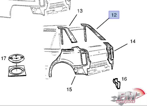 Panel Rear Outer Upper Left fits Opel Corsa A Vauxhall Nova 90138585 Genuine Panel Rear Outer Upper Left fits Opel Corsa A Vauxhall Nova 90138585 Genuine