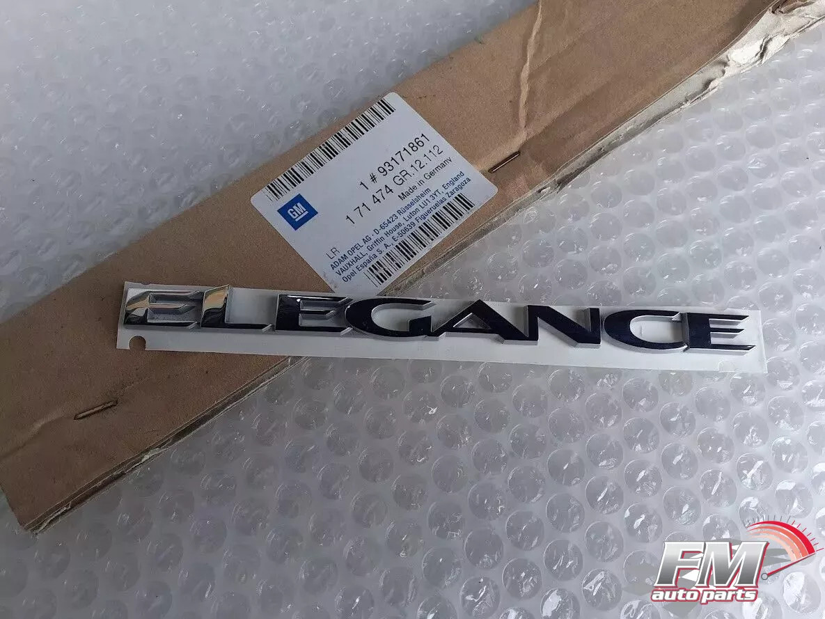 Emblem ELEGANCE fits Opel Vauxhall Vectra C Signum 93171861 Genuine Emblem ELEGANCE fits Opel Vauxhall Vectra C Signum 93171861 Genuine