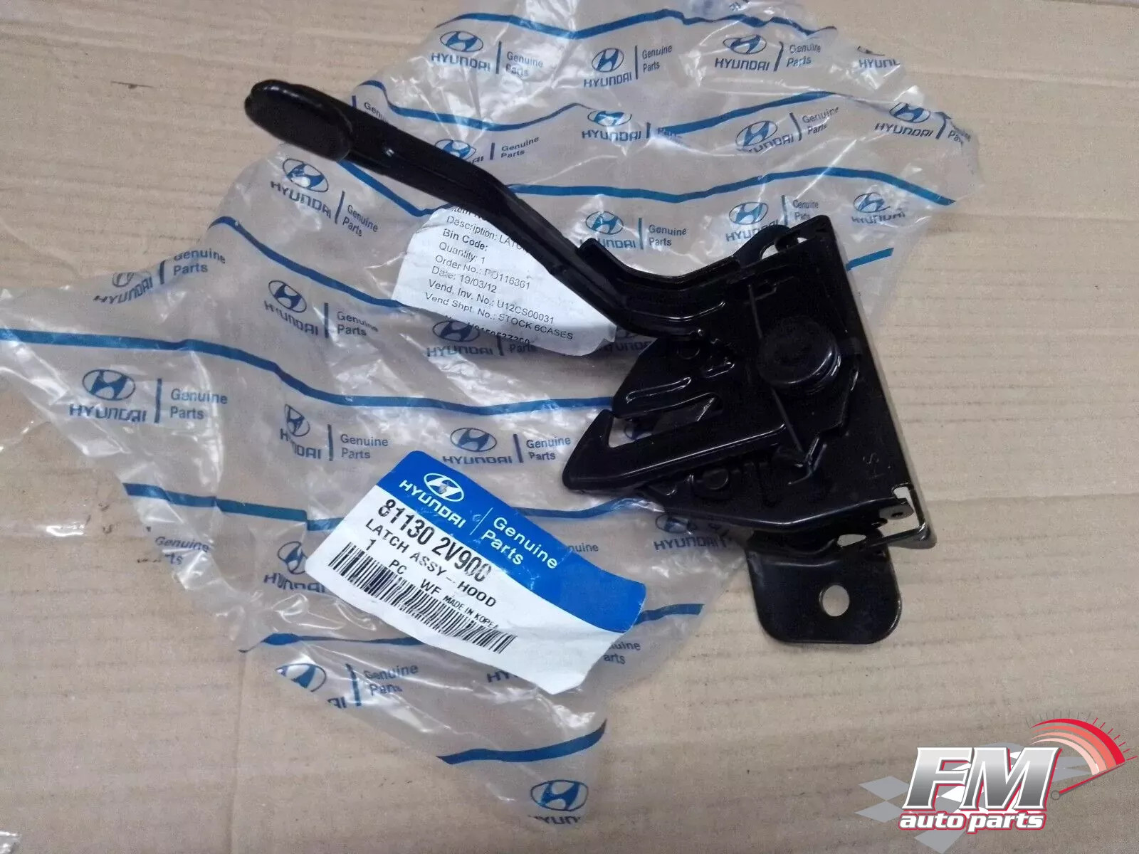 Hood Latch fits Hyundai Veloster 811302V900 Genuine Hood Latch fits Hyundai Veloster 811302V900 Genuine