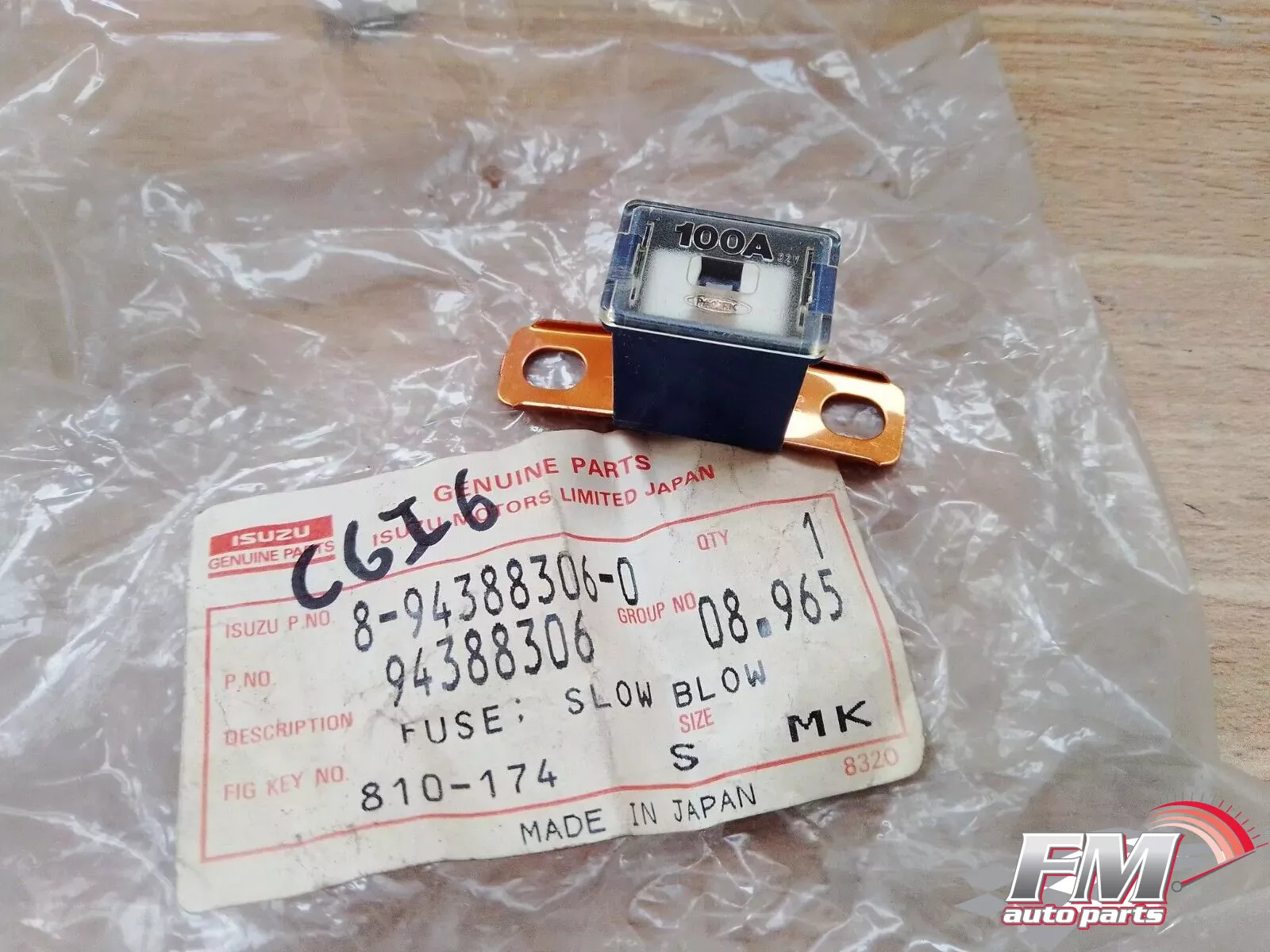 Fuse Slow Blow 100A fits Isuzu Chevrolet Honda 8943883060 Genuine Fuse Slow Blow 100A fits Isuzu Chevrolet Honda 8943883060 Genuine