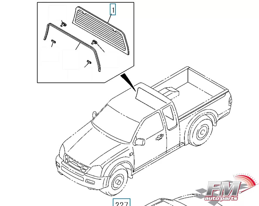 Back Rear Windscreen Window fits Isuzu Dmax D-Max 8981342820 Genuine Back Rear Windscreen Window fits Isuzu Dmax D-Max 8981342820 Genuine