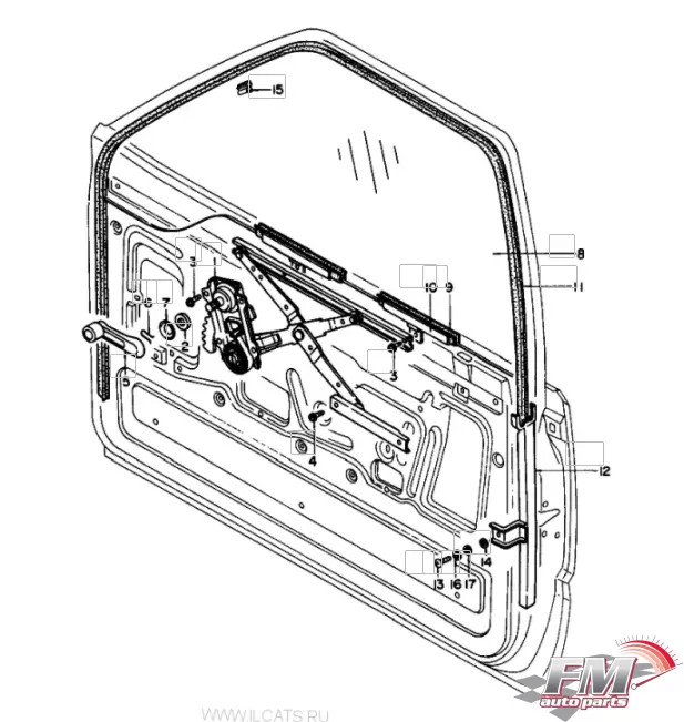 Door Window Front Right fits Isuzu Pickup KBD 8941239890 Door Window Front Right fits Isuzu Pickup KBD 8941239890