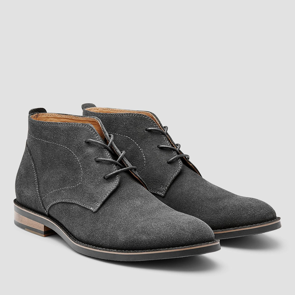 Delaney Charcoal Desert Boots