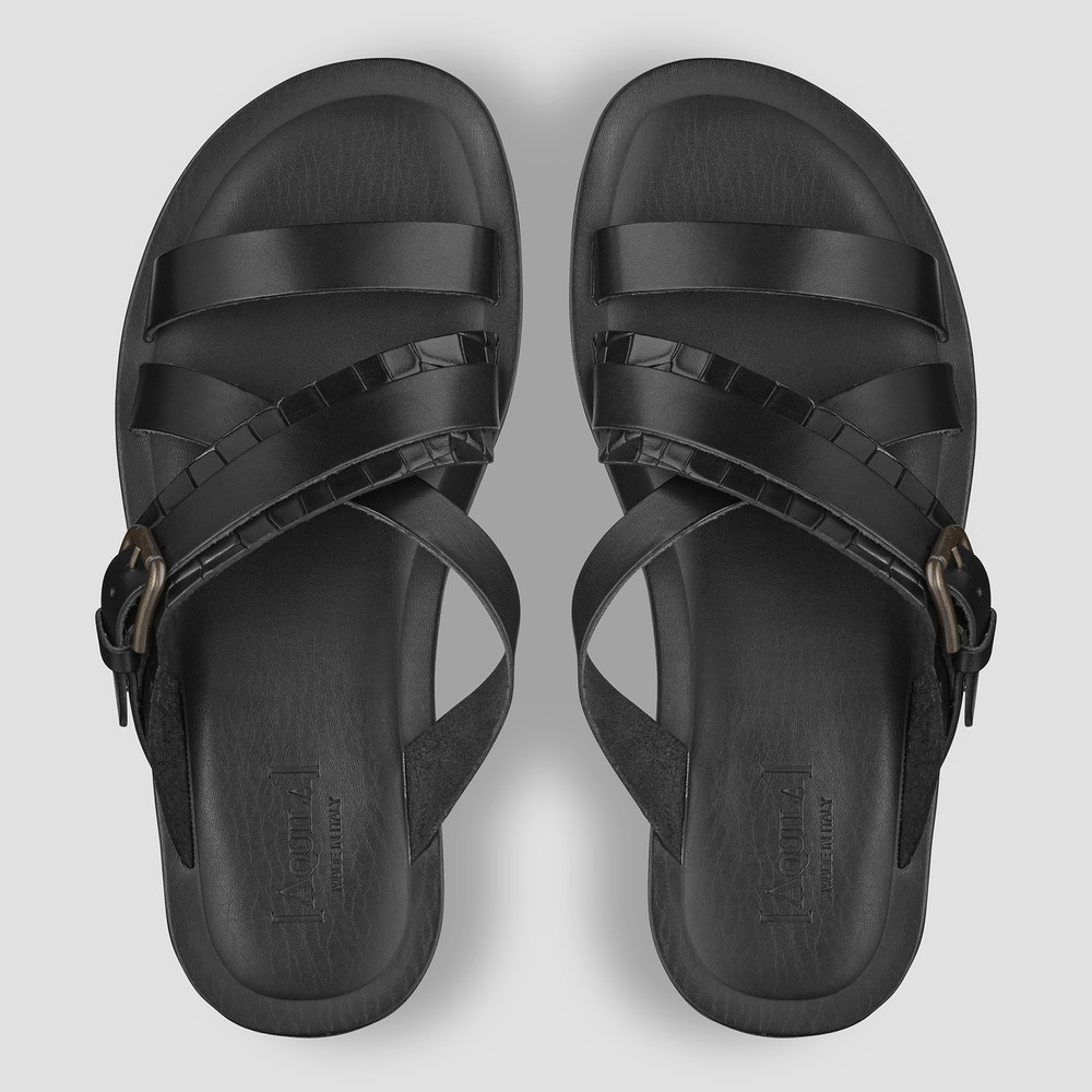 Barbados Black Sandals